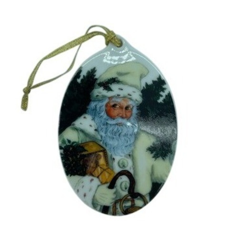 Pipka The Winterman Ornament Christmas 3.25in White Excellent 2001 Porcelain Box